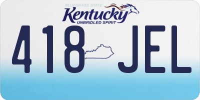 KY license plate 418JEL