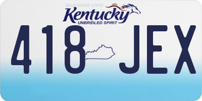 KY license plate 418JEX