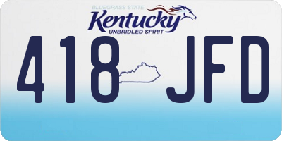 KY license plate 418JFD