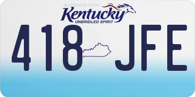 KY license plate 418JFE