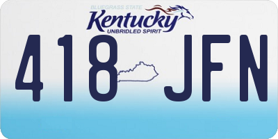KY license plate 418JFN