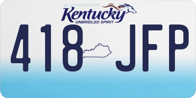 KY license plate 418JFP