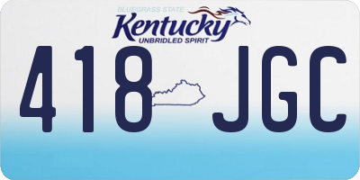 KY license plate 418JGC