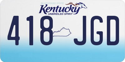 KY license plate 418JGD
