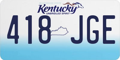 KY license plate 418JGE