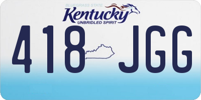 KY license plate 418JGG