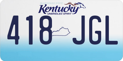 KY license plate 418JGL
