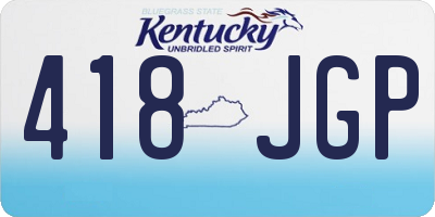 KY license plate 418JGP