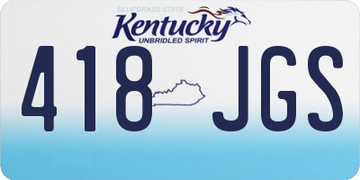KY license plate 418JGS