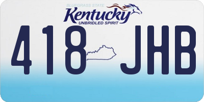 KY license plate 418JHB