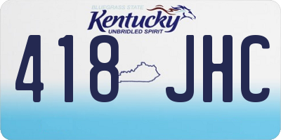 KY license plate 418JHC