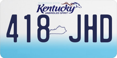 KY license plate 418JHD