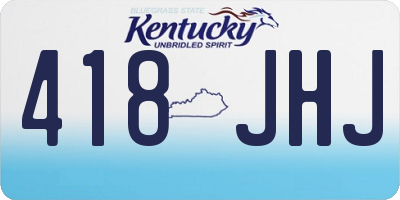 KY license plate 418JHJ