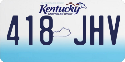 KY license plate 418JHV