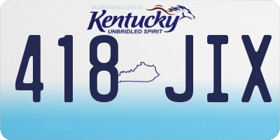 KY license plate 418JIX