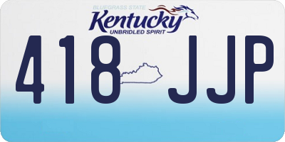KY license plate 418JJP
