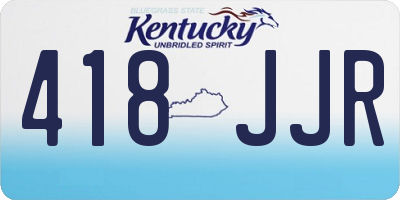 KY license plate 418JJR
