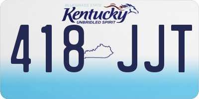 KY license plate 418JJT