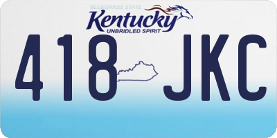 KY license plate 418JKC