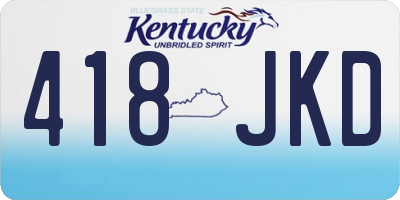 KY license plate 418JKD