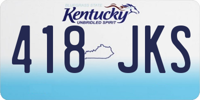 KY license plate 418JKS