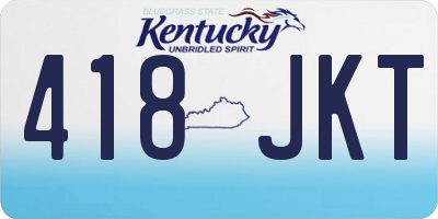 KY license plate 418JKT