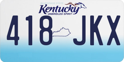 KY license plate 418JKX