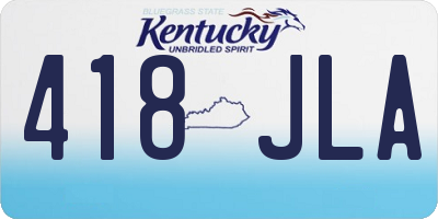 KY license plate 418JLA