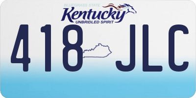 KY license plate 418JLC