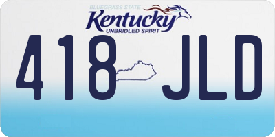 KY license plate 418JLD