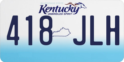 KY license plate 418JLH