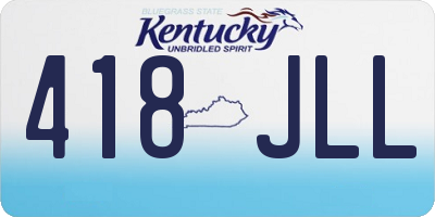 KY license plate 418JLL