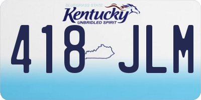 KY license plate 418JLM
