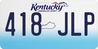 KY license plate 418JLP