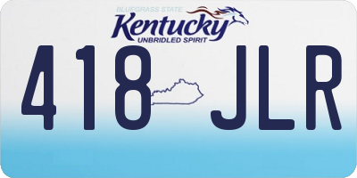 KY license plate 418JLR