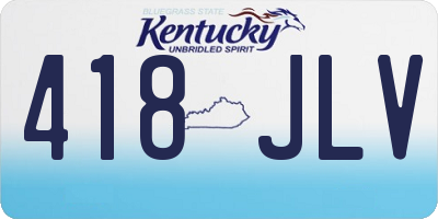 KY license plate 418JLV