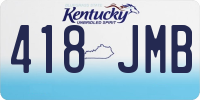 KY license plate 418JMB