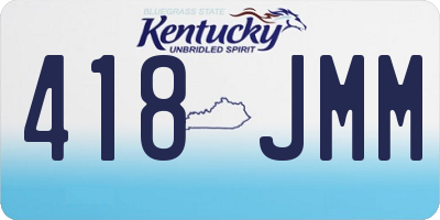 KY license plate 418JMM