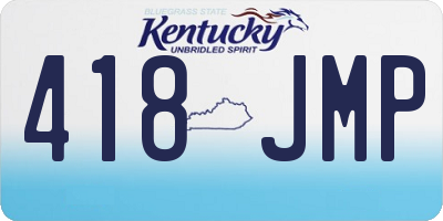 KY license plate 418JMP