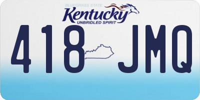KY license plate 418JMQ