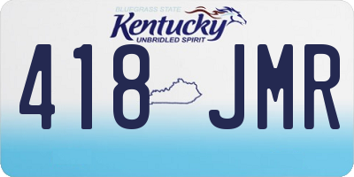 KY license plate 418JMR