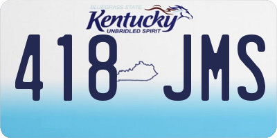 KY license plate 418JMS