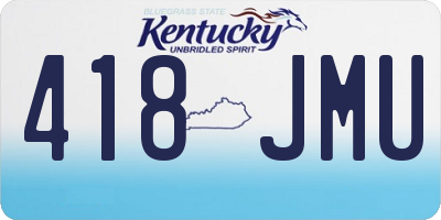 KY license plate 418JMU
