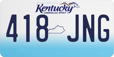 KY license plate 418JNG