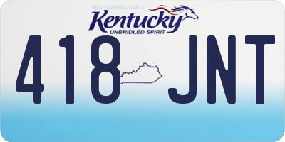 KY license plate 418JNT