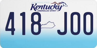 KY license plate 418JOO