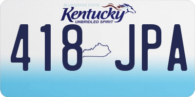 KY license plate 418JPA