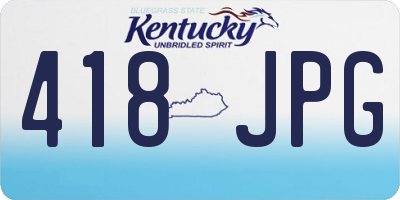 KY license plate 418JPG