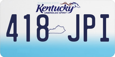 KY license plate 418JPI