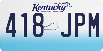 KY license plate 418JPM